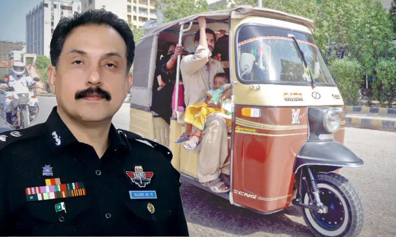 Decision to ban all rickshaws in Karachi, big announcement by DIG Traffic Pir Muhammad Shah