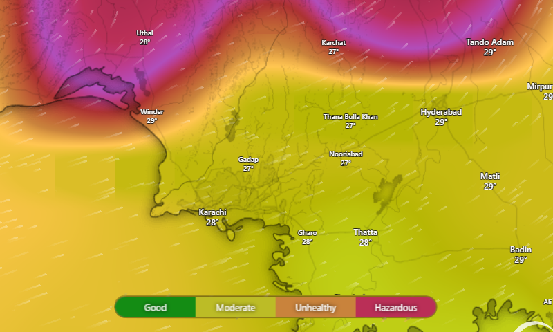Karachi Air Quality 18 July 2026