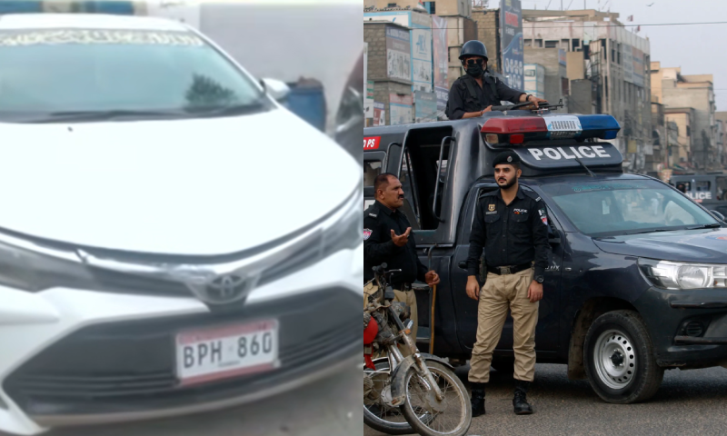 Quaidabad: White Corolla gang opens fire on police, one robber killed, two officers injured