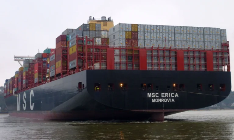 World's largest mega container ship MSC Erika arrives at Karachi Port